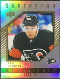 Cam Atkinson [Rainbow] #HR-7 Hockey Cards 2022 Upper Deck Honor Roll