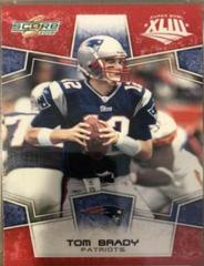 Tom Brady [Super Bowl XLIII Red] #182 Football Cards 2008 Panini Score Prices