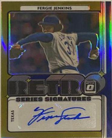 Fergie Jenkins [Gold] #RET-FJ Baseball Cards 2021 Panini Donruss Optic Retro Signature Series