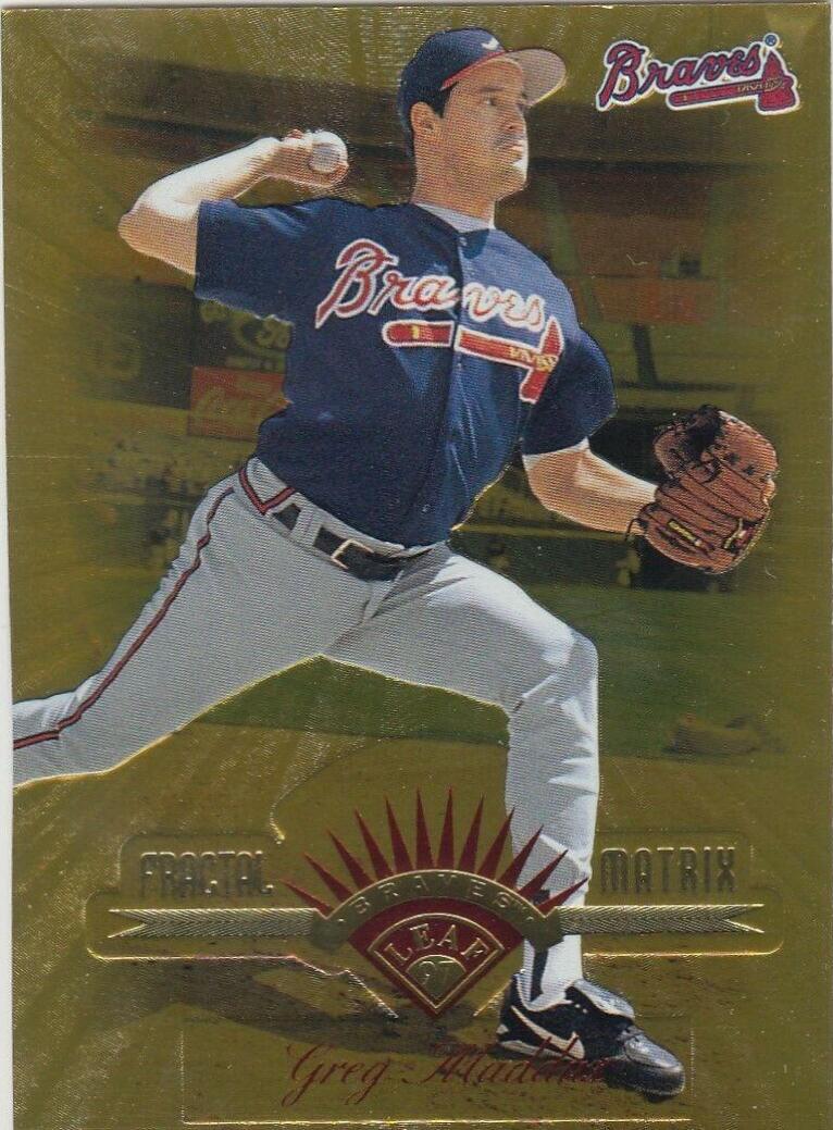 Greg Maddux #85 Baseball Cards 1997 Leaf Fractal Matrix