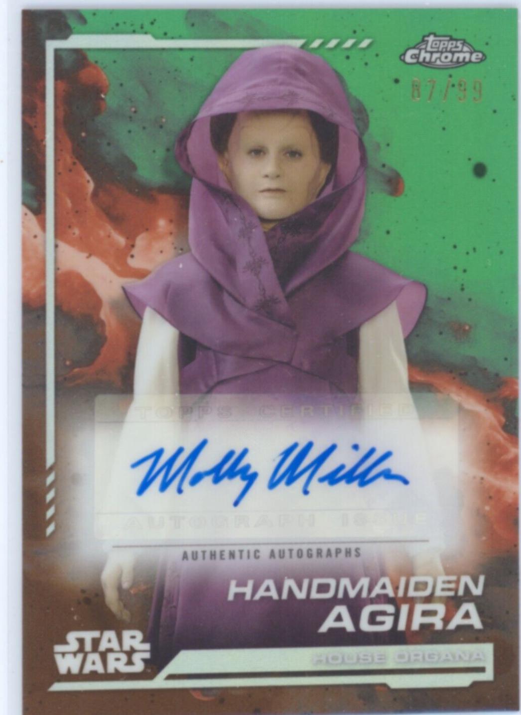 Molly Miller as Handmaiden Agira #AU-MM Star Wars 2024 Topps Chrome Autograph