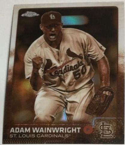 Adam Wainwright [Sepia Refractor] #82 Baseball Cards 2015 Topps Chrome