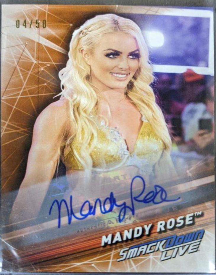 Mandy Rose [Orange] #A-MR Wrestling Cards 2019 Topps WWE SmackDown Live Autographs