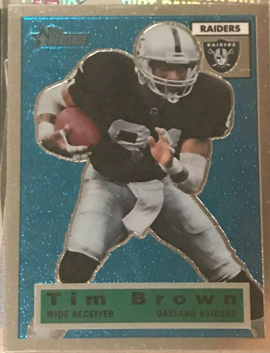 Tim Brown [Retrofractor] #65 Football Cards 2001 Topps Heritage