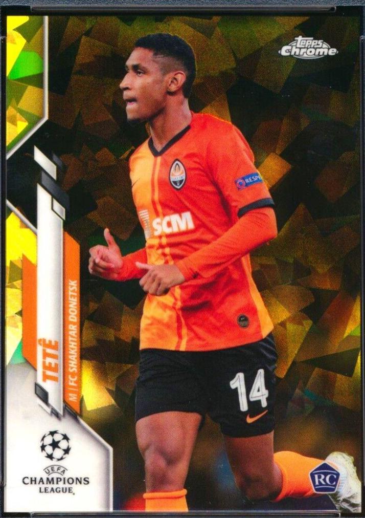 Tete [Yellow] #43 Soccer Cards 2019 Topps Chrome UEFA Champions League Sapphire