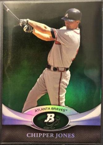 Chipper Jones [Emerald] #86 Baseball Cards 2011 Bowman Platinum