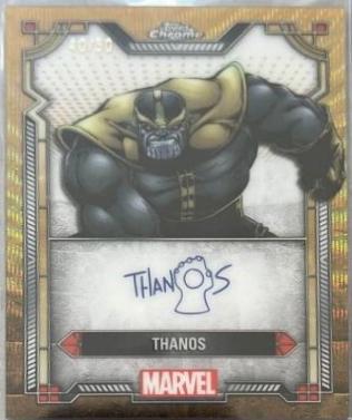 Thanos [Gold Wave] #MI-5 Marvel 2024 Topps Chrome Character Autograph