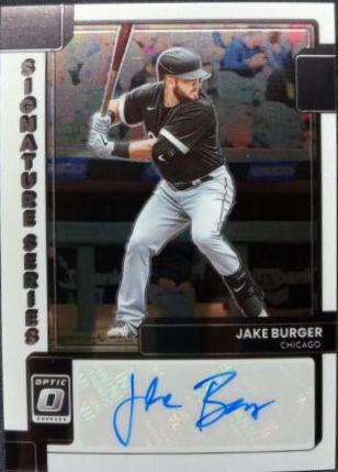 Jake Burger #SIGS-JB Baseball Cards 2022 Panini Donruss Optic Signature Series