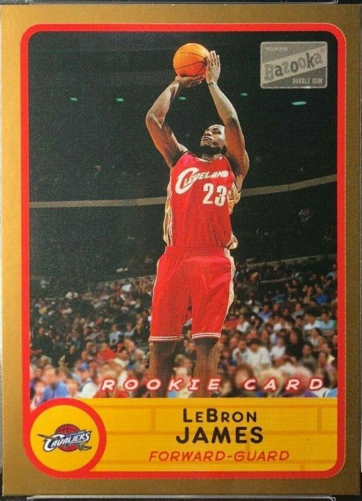 Lebron James rookie BAZOOKA shops gold - READ