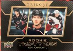 Kent Johnson #RT-KJ Hockey Cards 2022 Upper Deck Trilogy Rookie Triptychs Prices