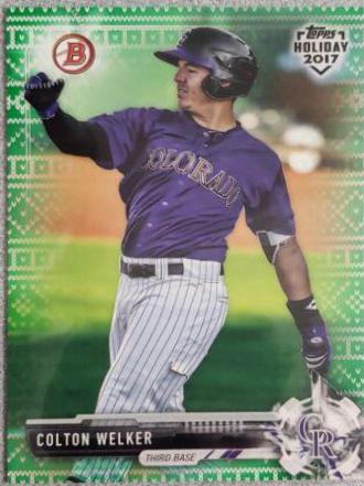 Colton Welker [Green Holiday Sweater] #TH-CW Baseball Cards 2017 Topps Holiday Bowman