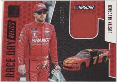 Justin Allgaier [Red] #RD-JA Racing Cards 2019 Panini Donruss Nascar Race Day Relics