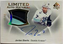 Jordan Eberle #LAM-JE Hockey Cards 2021 SP Authentic Limited Auto Material Prices