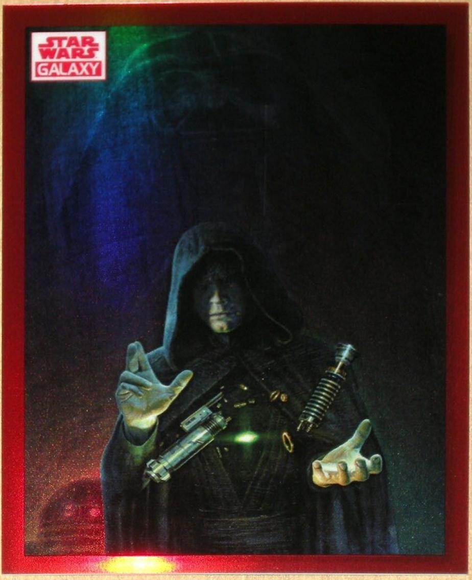 Luke Skywalker Assembles His Lightsaber [Red Refractor] #65 Star Wars 2022 Topps Galaxy Chrome