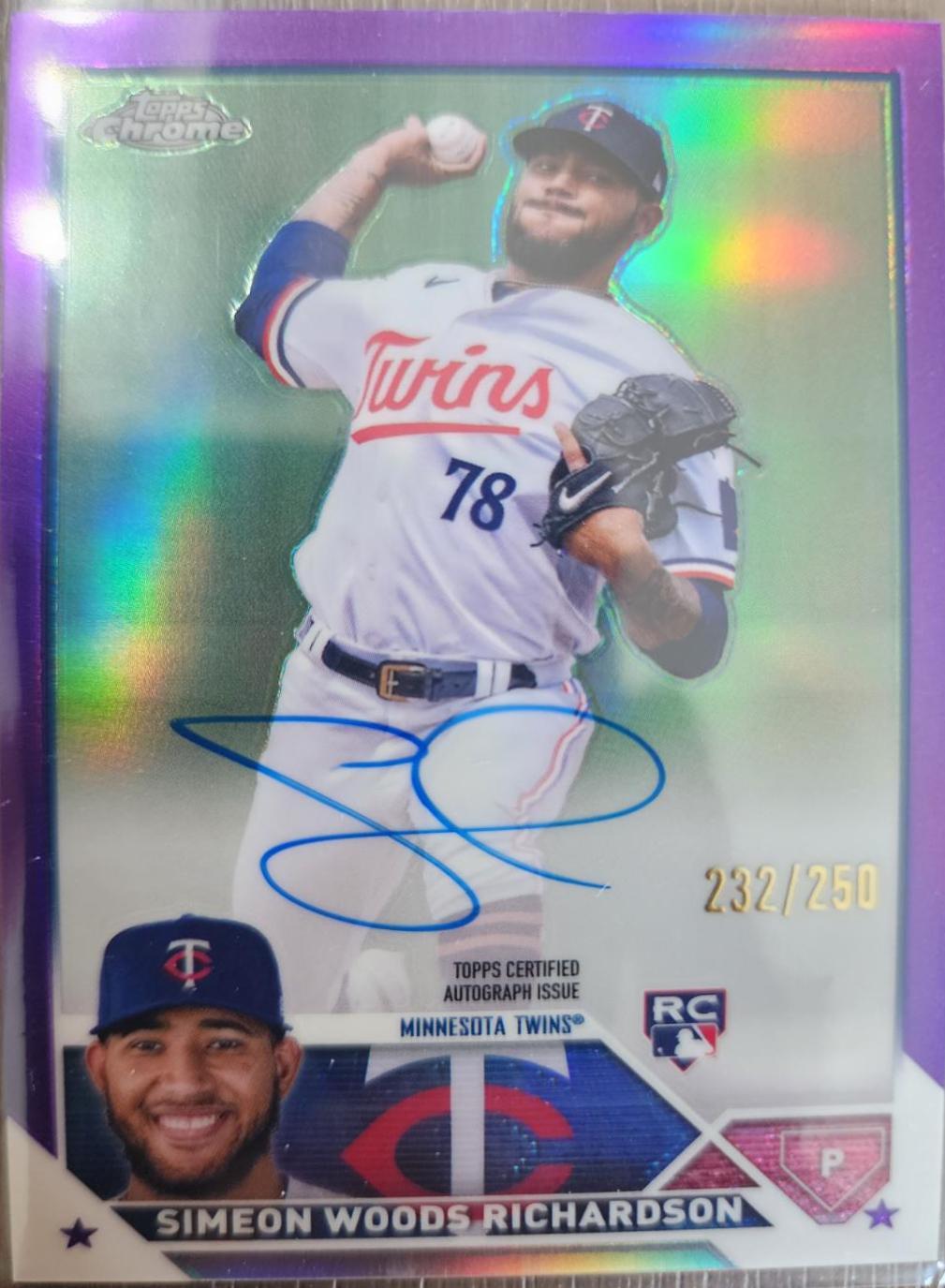 Simeon Woods Richardson [Purple] #RA-SWR Prices | 2023 Topps Chrome ...