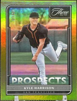 Kyle Harrison [Holo Gold] #P-30 Baseball Cards 2022 Panini Three and Two Prospects