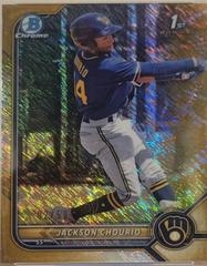 Jackson Chourio [Gold Shimmer Refractor] #BCP-79 Baseball Cards 2022 Bowman Chrome Prospects Prices