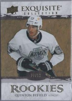 Quinton Byfield [Gold] #R-QB Hockey Cards 2021 Upper Deck Black Diamond Exquisite Collection Rookies