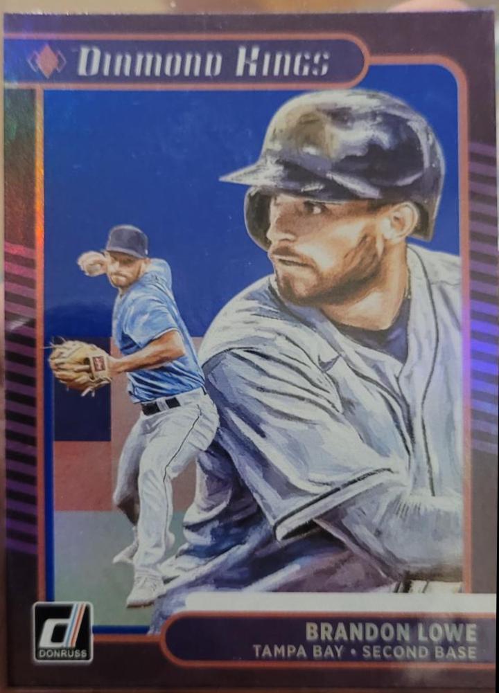 Brandon Lowe [Holo Blue] #1 Baseball Cards 2021 Panini Donruss