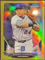 Miguel Cabrera [Gold Refractor] #200 Baseball Cards 2013 Bowman Chrome Prices