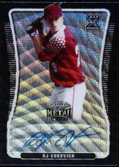 AJ Vukovich [Black Wave] #BA-AJV Baseball Cards 2020 Leaf Metal Draft Autographs Prices