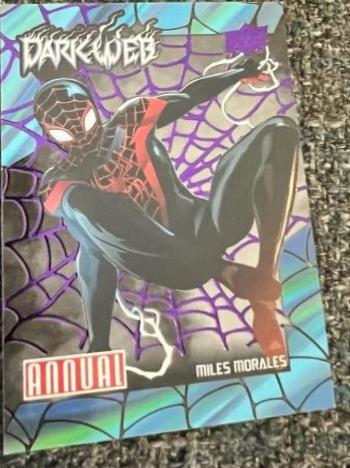 Miles Morales [Purple] #DW-17 Marvel 2023 Upper Deck Annual Dark Web