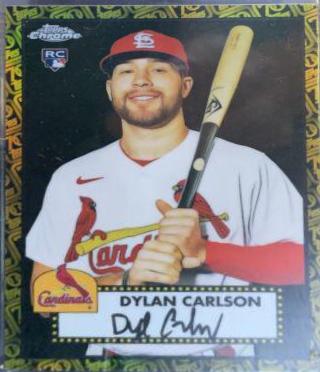 Dylan Carlson [Black Gold] #15 Baseball Cards 2021 Topps Chrome Platinum Anniversary