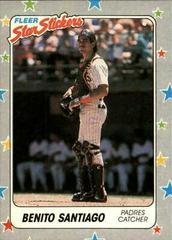 Benito Santiago #125 Baseball Cards 1988 Fleer Star Stickers Prices