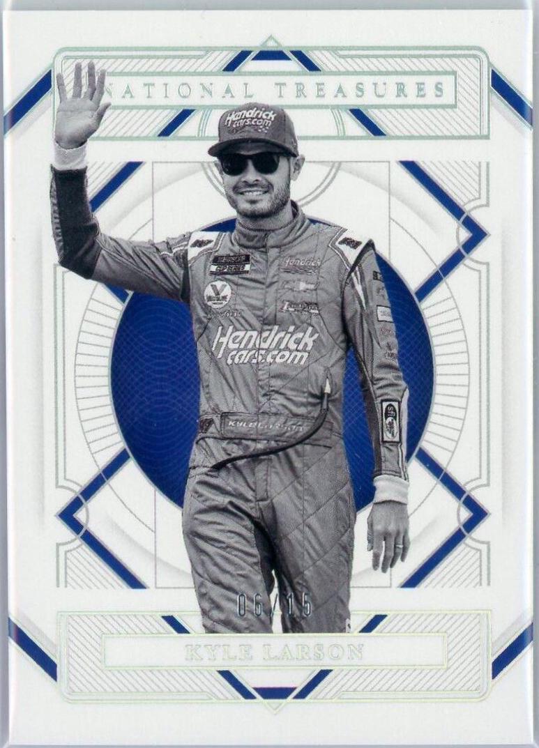 Kyle Larson [Holo Silver] #80 Racing Cards 2021 Panini National Treasures NASCAR