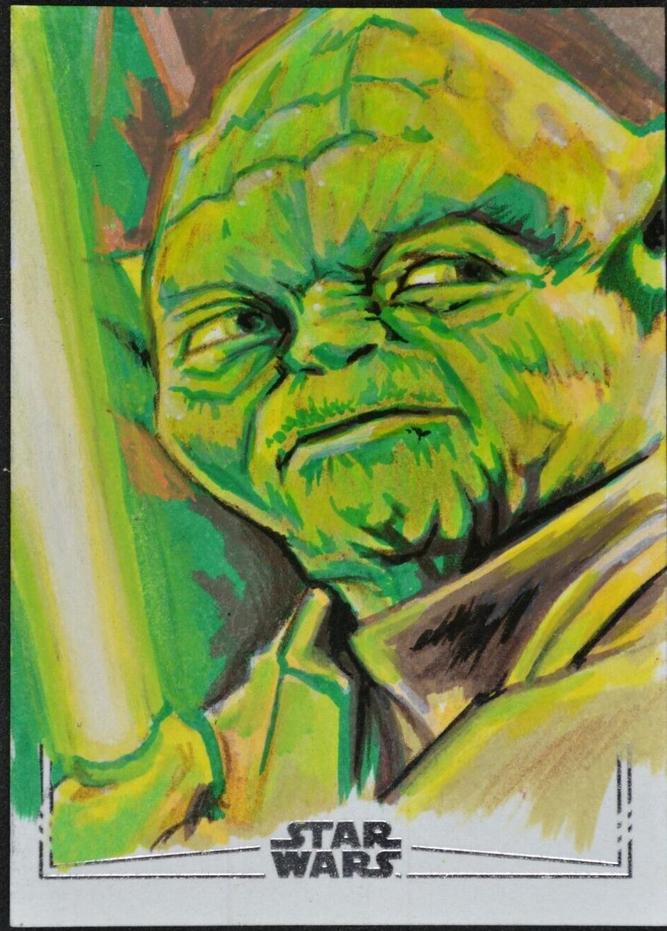 Jason Queen [Silver Foil] Star Wars 2024 Topps Chrome Galaxy Sketch Card