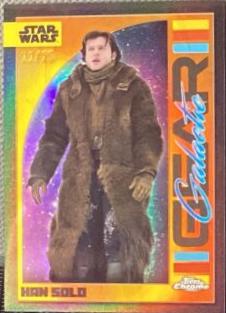 Han Solo [Rebel Orange Refractor] #GG-14 Star Wars 2024 Topps Chrome Galactic Gear