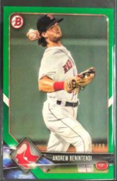 Andrew Benintendi [Green] #38 Baseball Cards 2018 Bowman