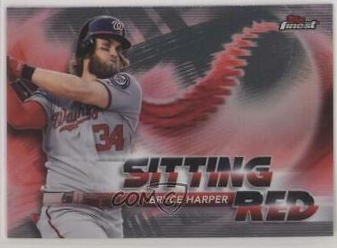 Bryce Harper #SR-BH Baseball Cards 2018 Topps Finest Sitting Red