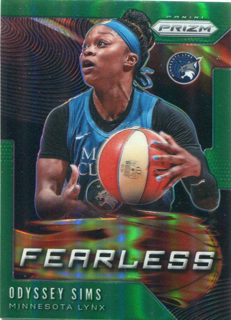 Odyssey Sims [Prizm Green] #5 Basketball Cards 2020 Panini Prizm WNBA Fearless