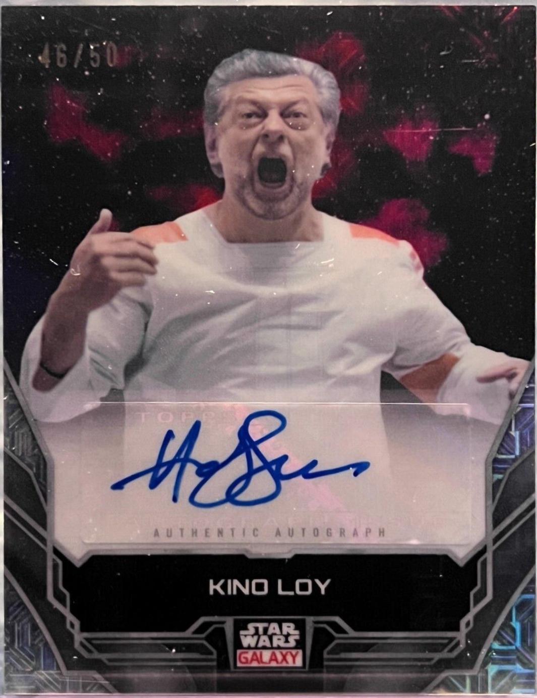 Andy Serkis as Kino Loy [Mojo Refractor] #A-AS Star Wars 2024 Topps Chrome Galaxy Autograph