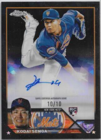 Kodai Senga [Black] #USA-KS Baseball Cards 2023 Topps Chrome Update Sapphire Autographs