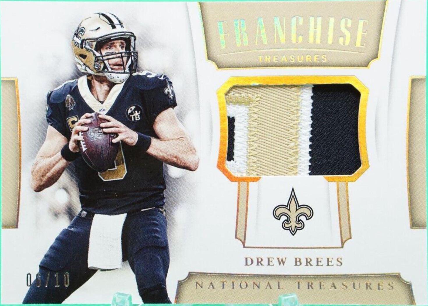 Drew Brees [Prime] Football Cards 2018 National Treasures Franchise