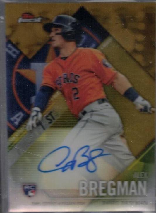 Alex Bregman [Gold Refractor] #FF-ABR Baseball Cards 2017 Topps Finest Firsts Autographs