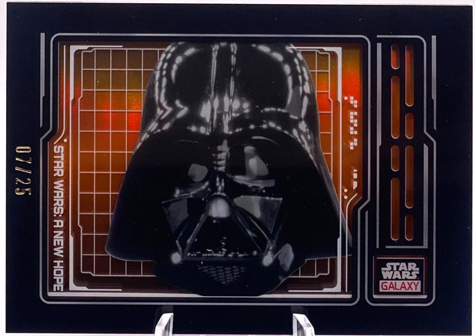 Darth Vader Helmet  [Orange Refractor] #AS-5 Star Wars 2024 Topps Chrome Galaxy Armor Shadowbox