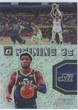 Donovan Mitchell [Holo] #8 Basketball Cards 2021 Panini Donruss Optic Raining 3s