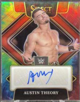 Fashion 2022 Panini Select WWE Austin Theory Signature Auto Autograph Card