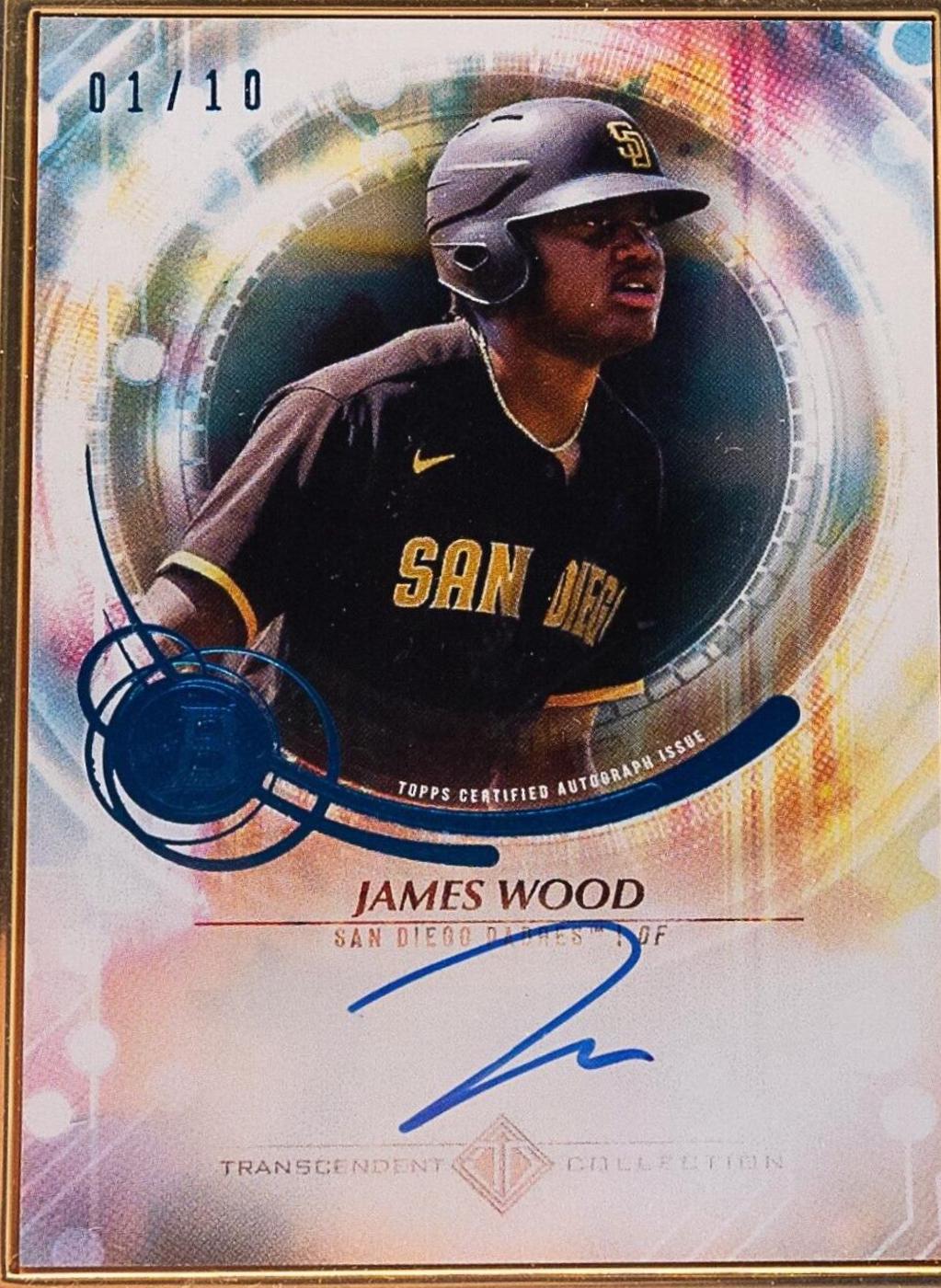 James Wood [Blue] #TCA-JW Baseball Cards 2022 Bowman Transcendent Autographs