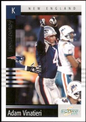 Adam Vinatieri [Scorecard] #89 Football Cards 2003 Panini Score