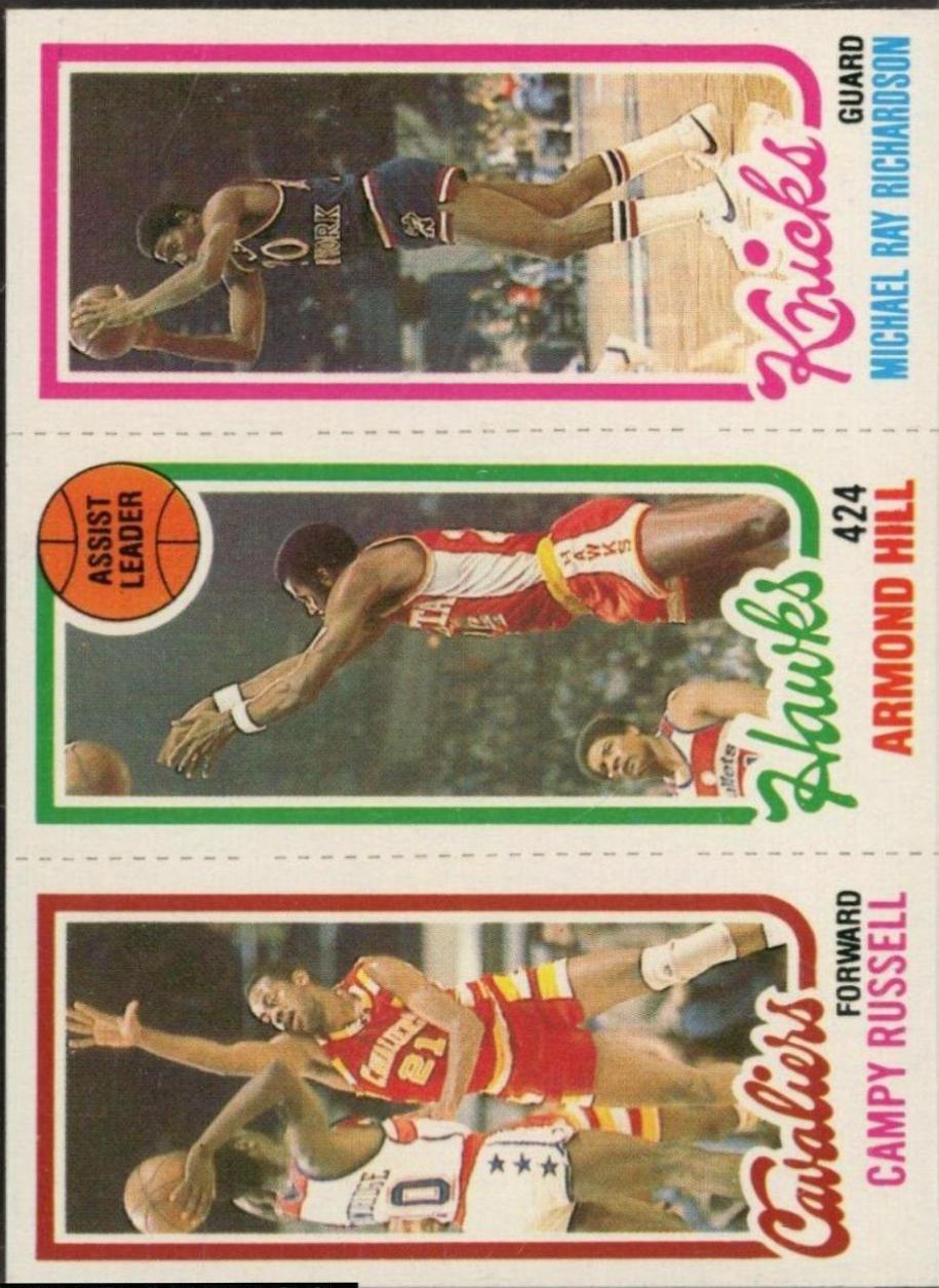 Russell, Hill, Richardson Basketball Cards 1980 Topps