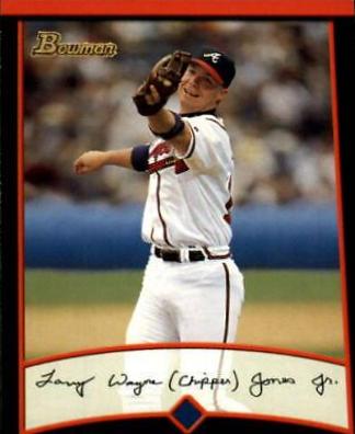 Chipper Jones #50 Baseball Cards 2001 Bowman