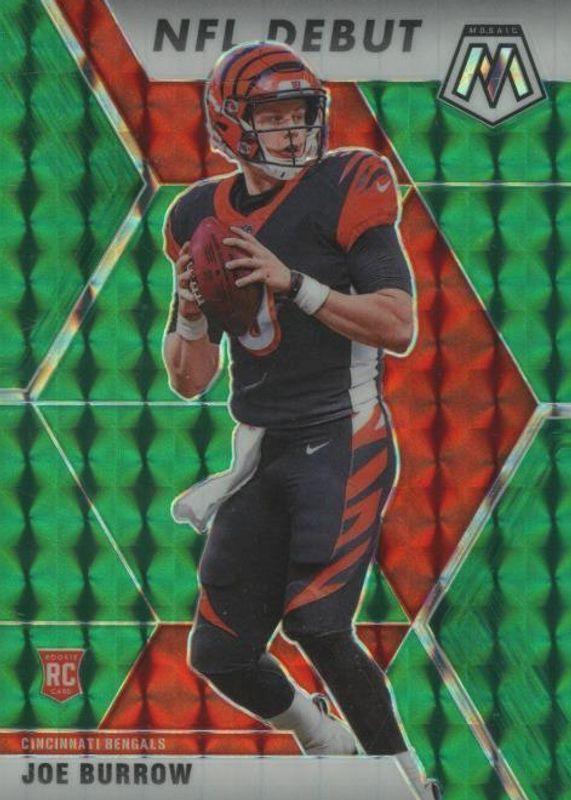 Joe Burrow 2020 Mosaic offers NFL Debut Green SGC 10 #261 Rookie RC