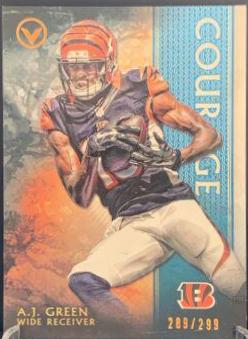 A.J. Green [Courage] #162 Football Cards 2015 Topps Valor