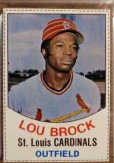 Lou Brock [Hand Cut] #32 Baseball Cards 1977 Hostess