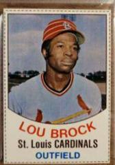 Lou Brock [Hand Cut] #32 Baseball Cards 1977 Hostess Prices