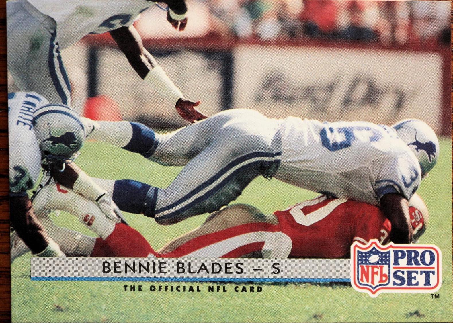 Bennie Blades #165 Football Cards 1992 Pro Set